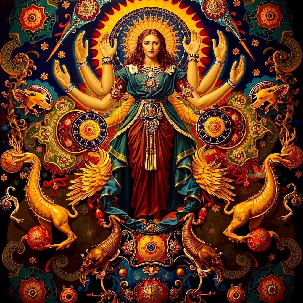 Masterpiece Painting of Beauty and Truth