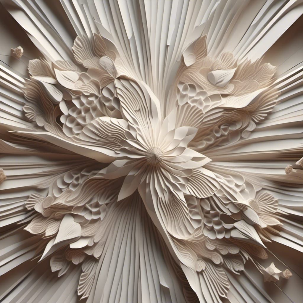 Origami Paper Folds Papercraft in 8K Resolution