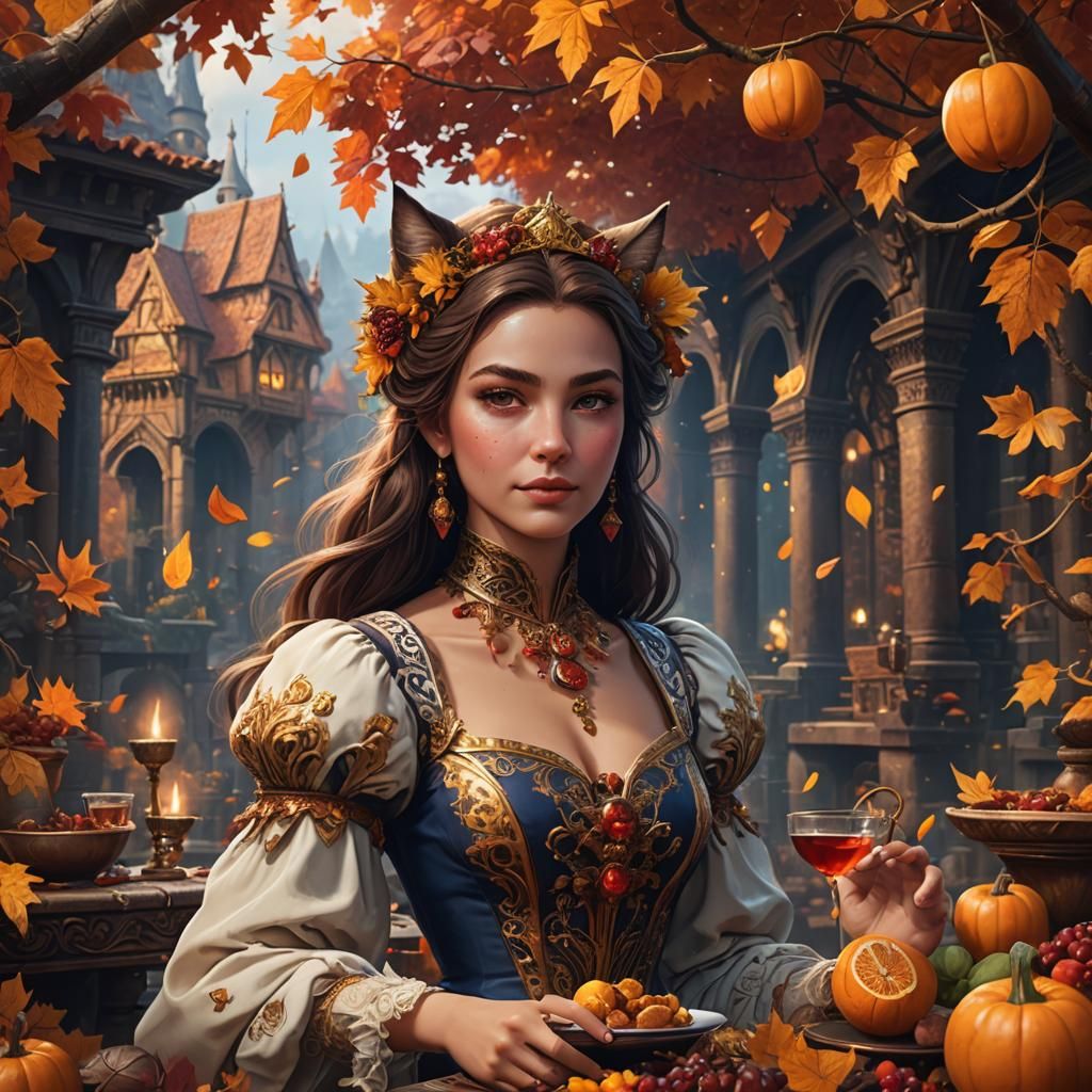Fantasy Lady in Detailed Matte Painting