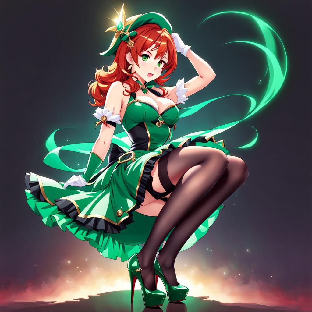 Fantasy Mage in Anime Key Visual Style