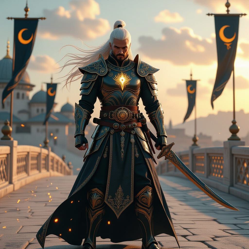 Raiden in Ottoman-Inspired Cyberpunk Armor