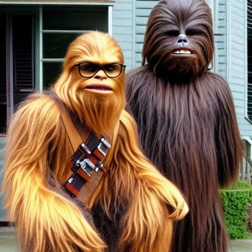 Chewbacca and Bigfoot Comic Art Encounter
