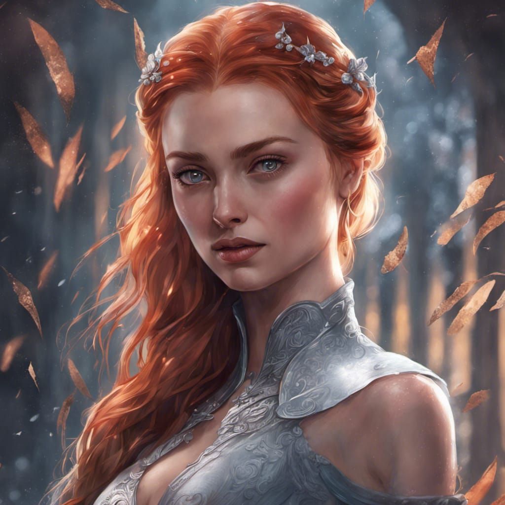 Sansa Stark Fantasy Portrait in 8k Resolution
