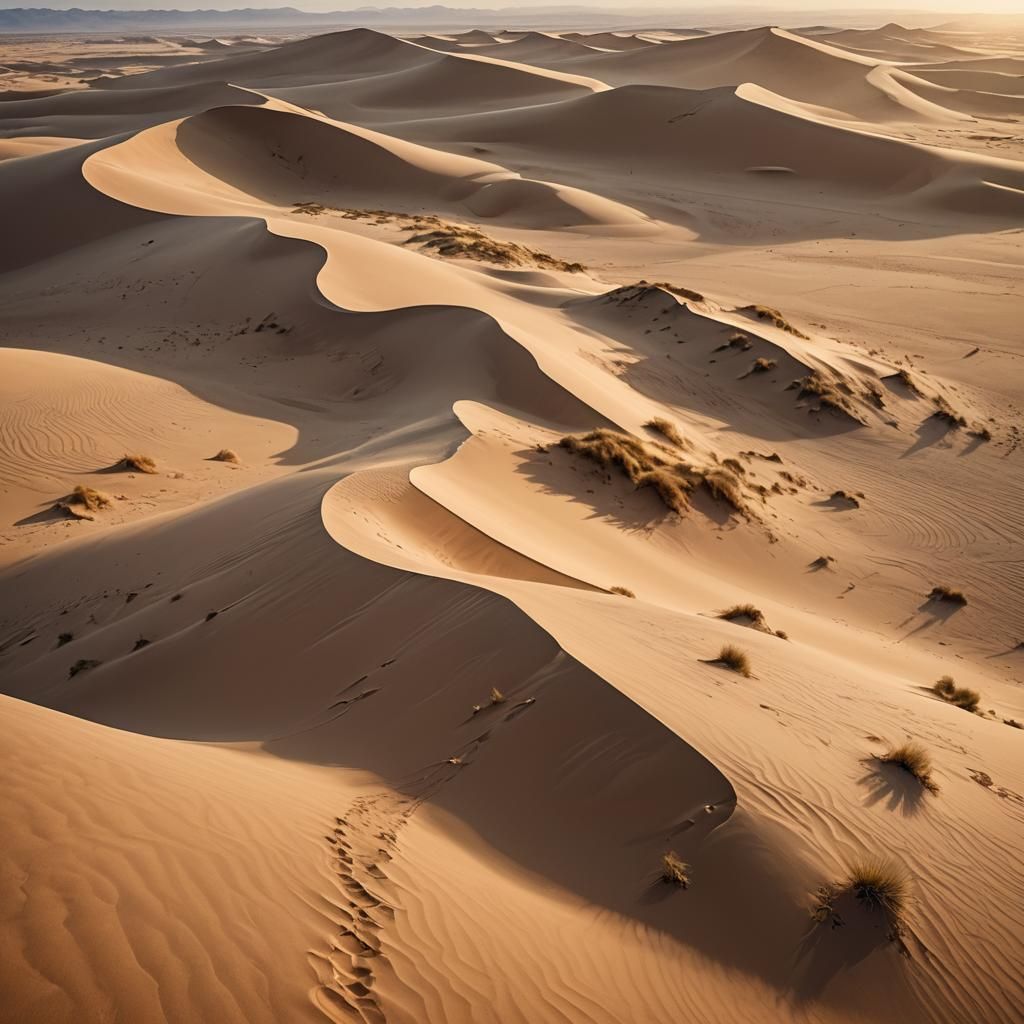 Desert Dunes in Romantic Fantasy Style