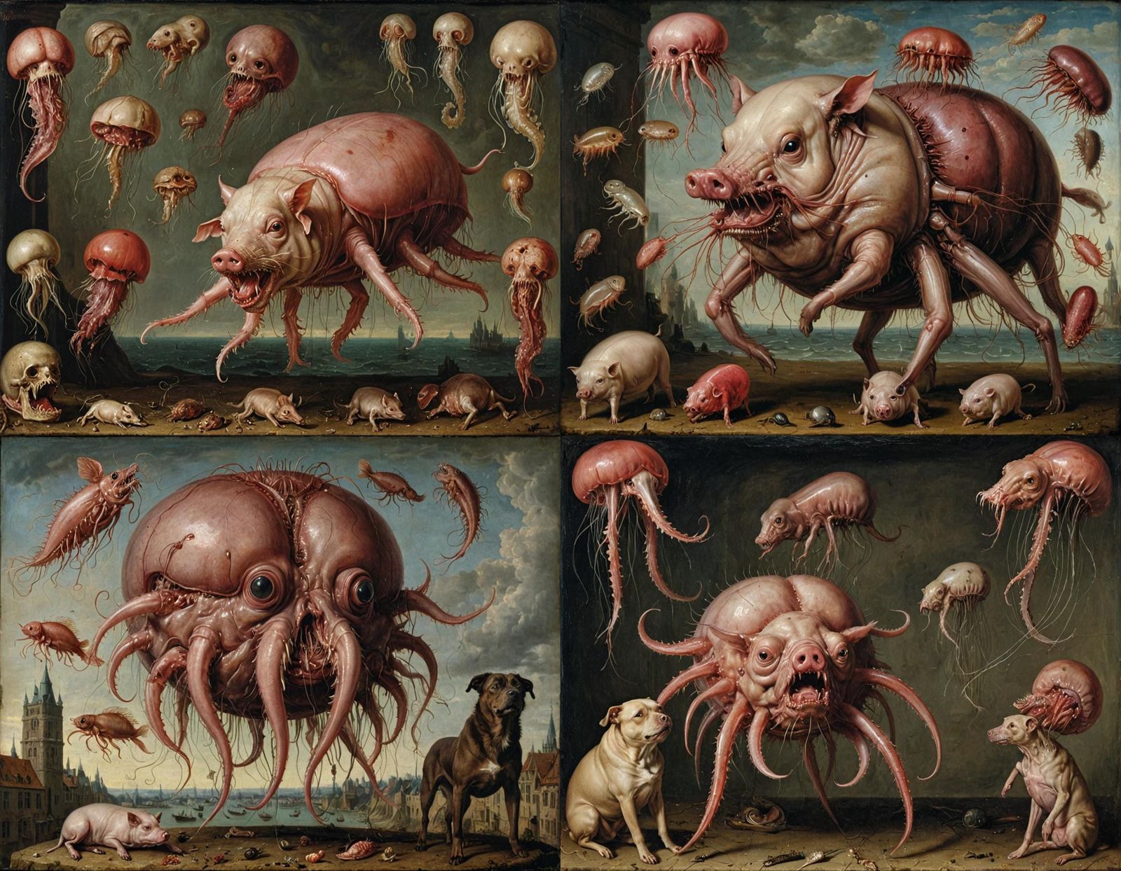 Grotesque Hybrid: A Vivisection Horror in Oil