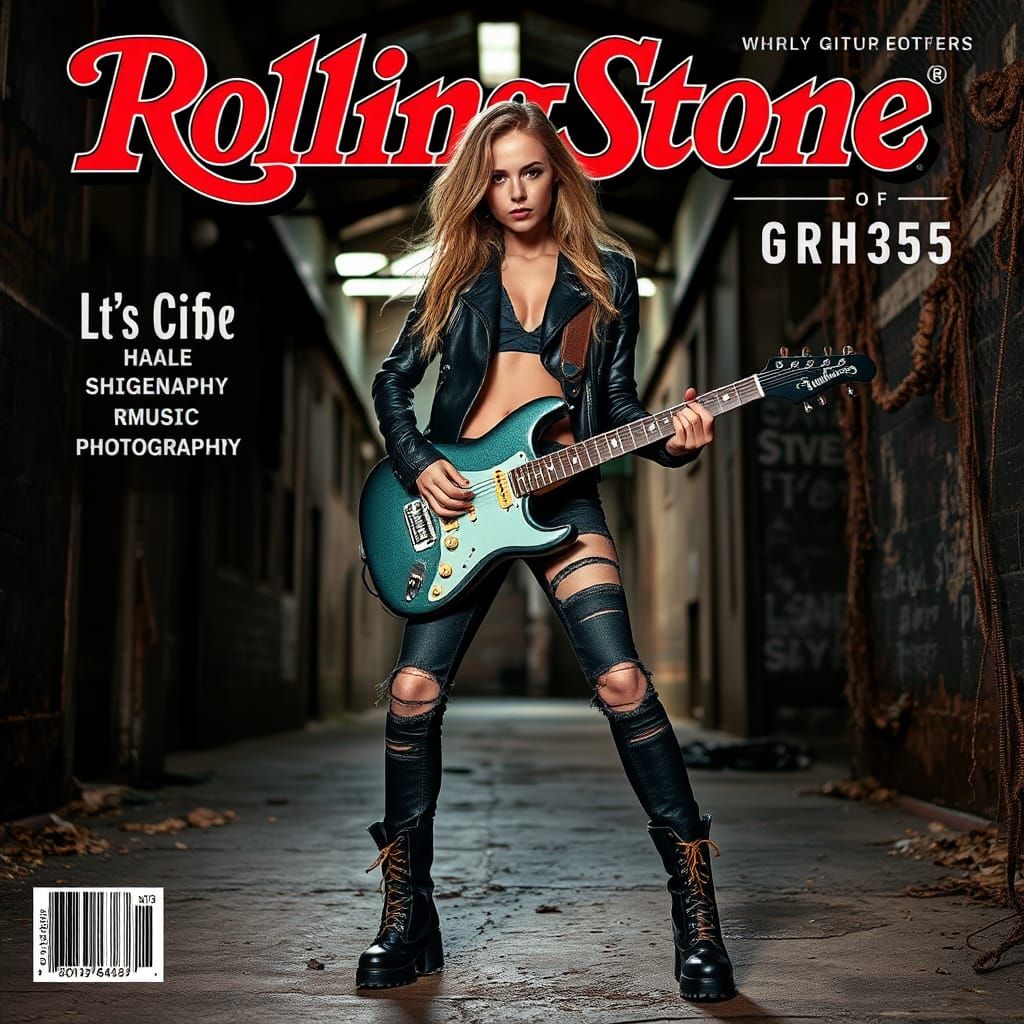 Edgy Rock Fashion on Magazine Cover