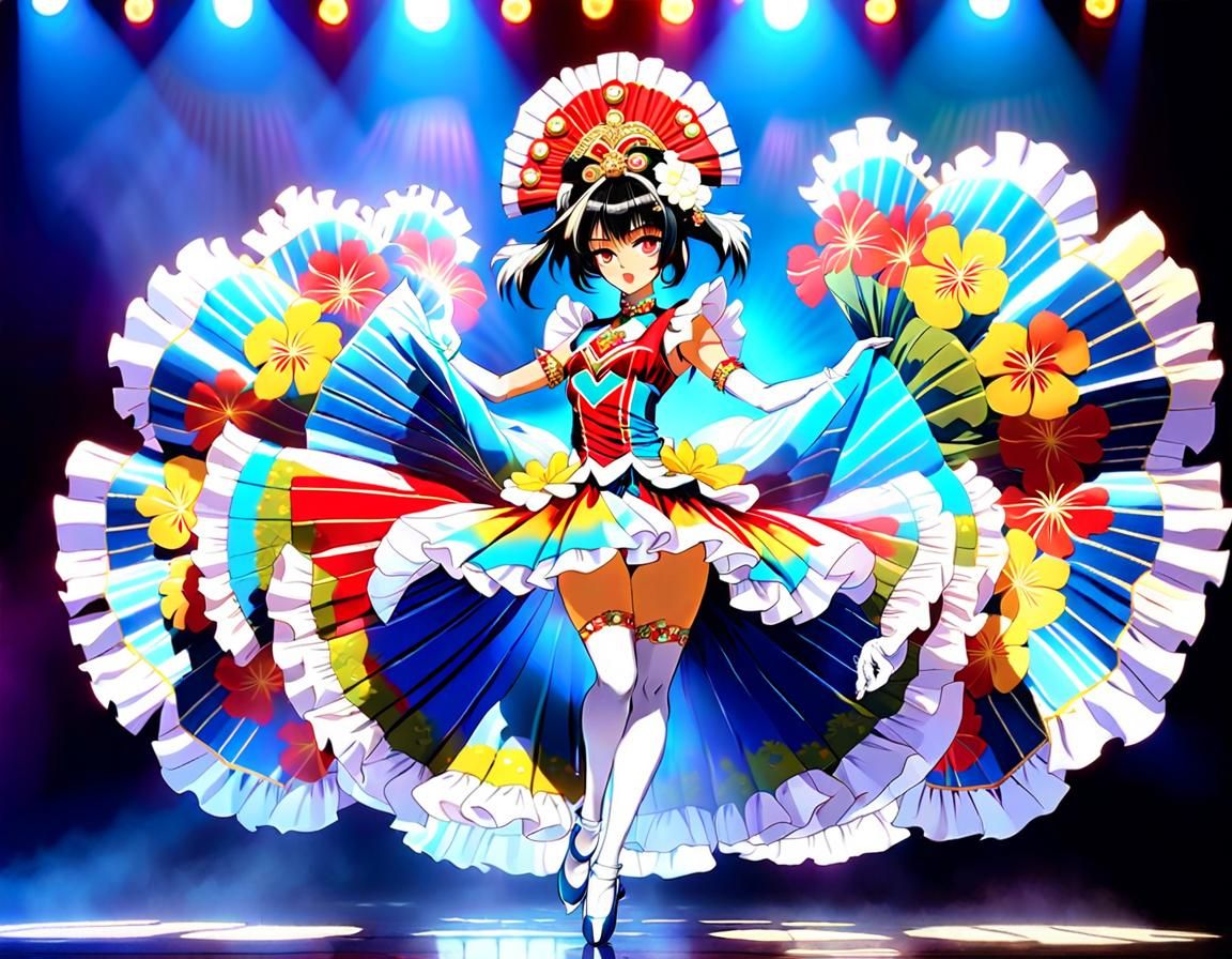 Vibrant Indonesian Dancer Shines on Stage, Anime Art in Cybe...