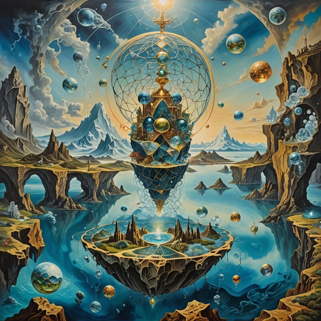 Surreal Journey Through Underwater Atlantis to Sky Islands