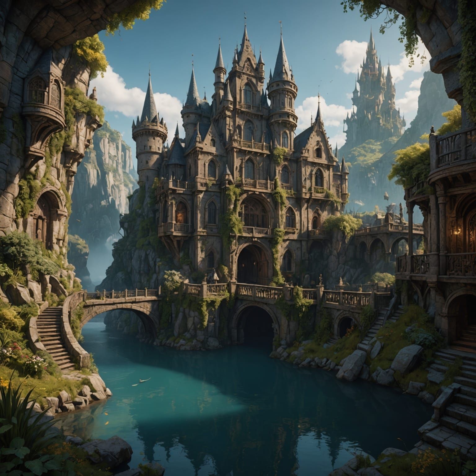 Detailed Matte Painting of a Fantastical Character