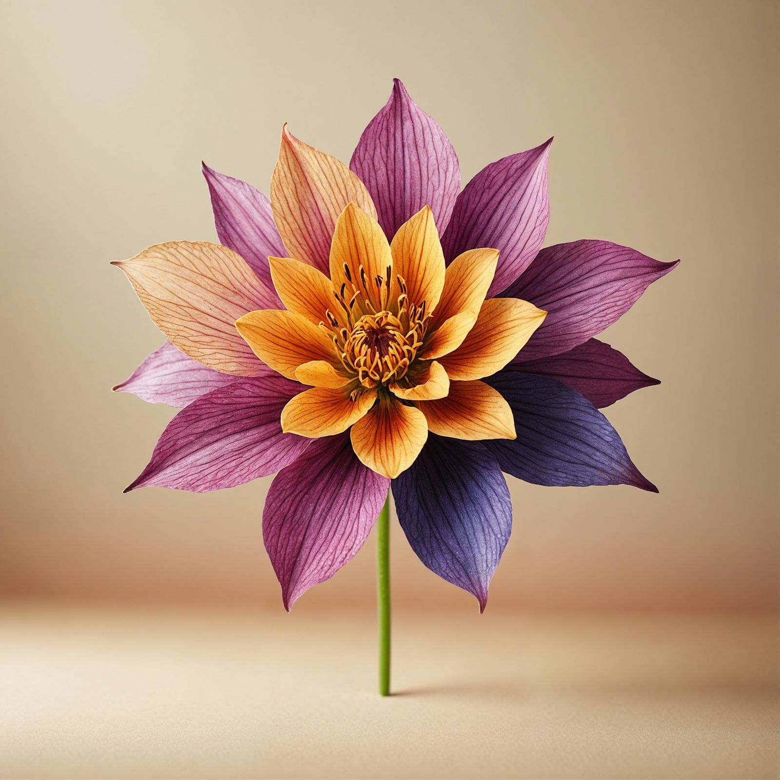 Elegant Flower Stands Tall in Center of Image