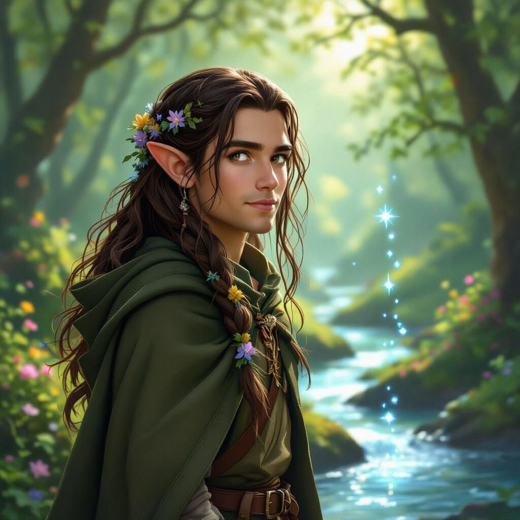 Halfling Adventurer in Enchanted Forest