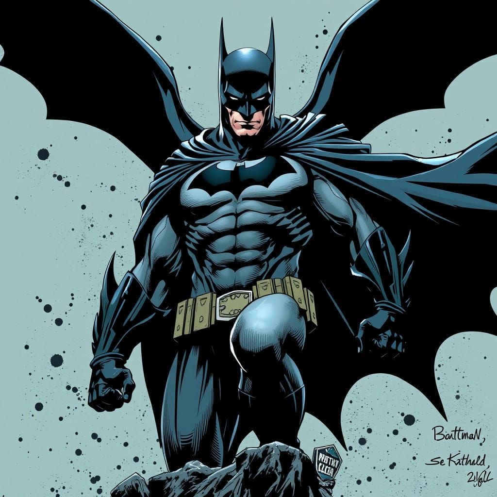 Batman in Comic Book Art Style