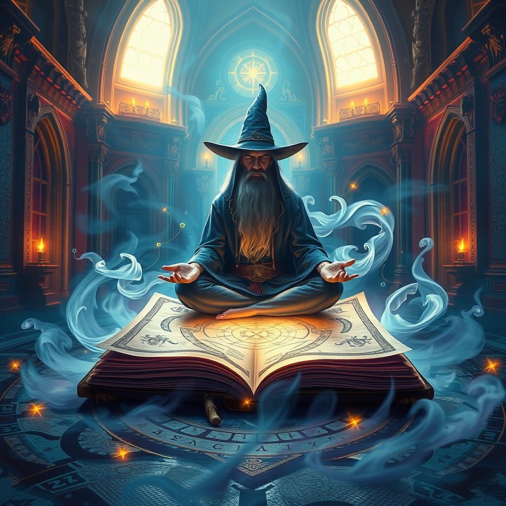 Mystical Blueprint of Magic, a Dreamlike Fantasy Concept Art