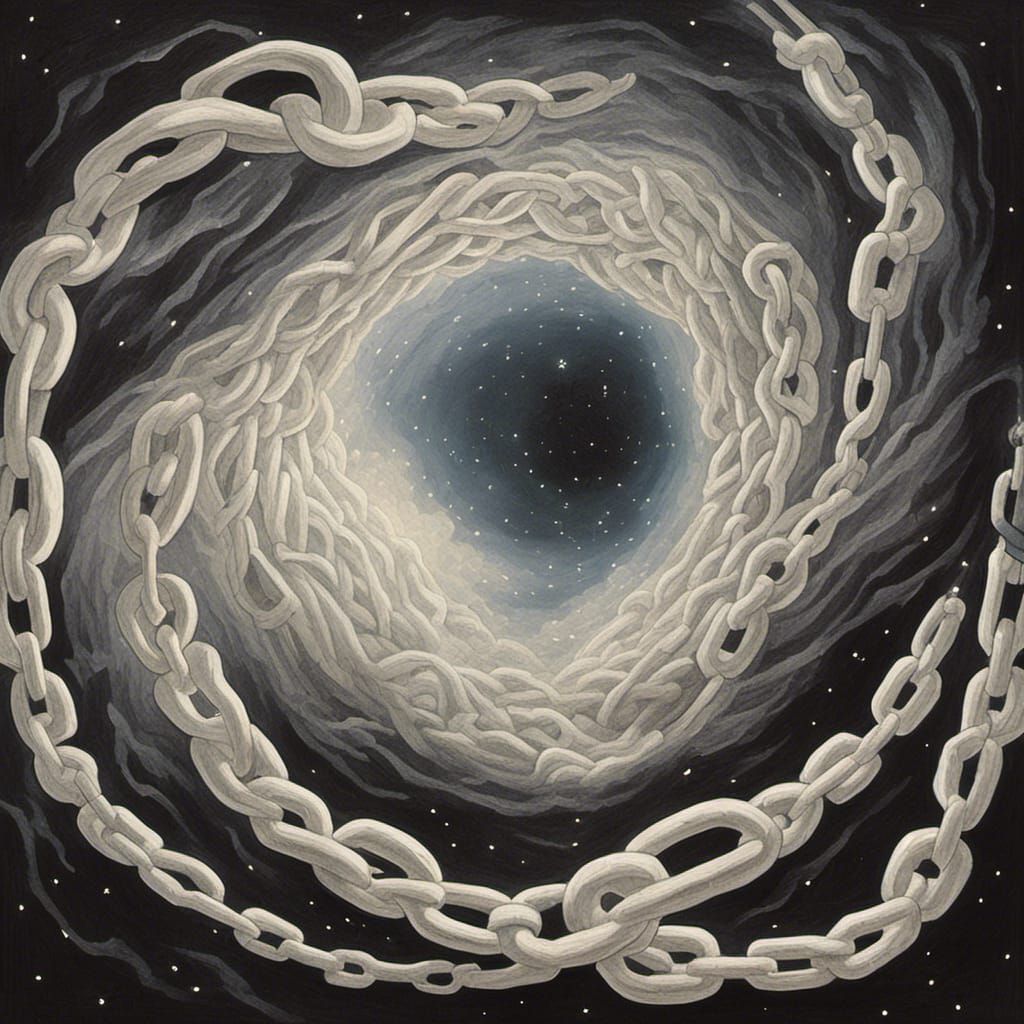 Giant Chains Descend from Sky Portal