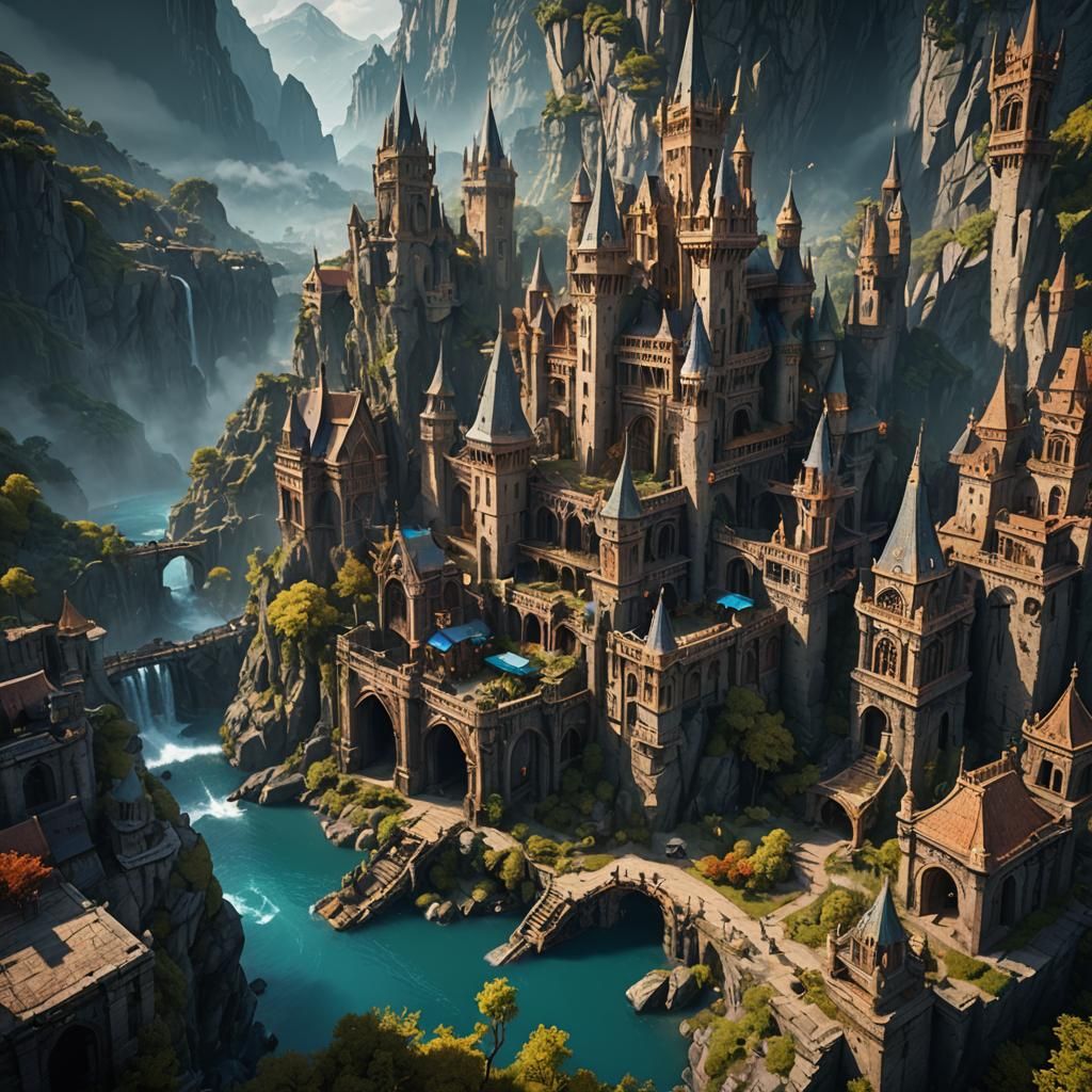 Fantastical Boys in Detailed Matte Painting