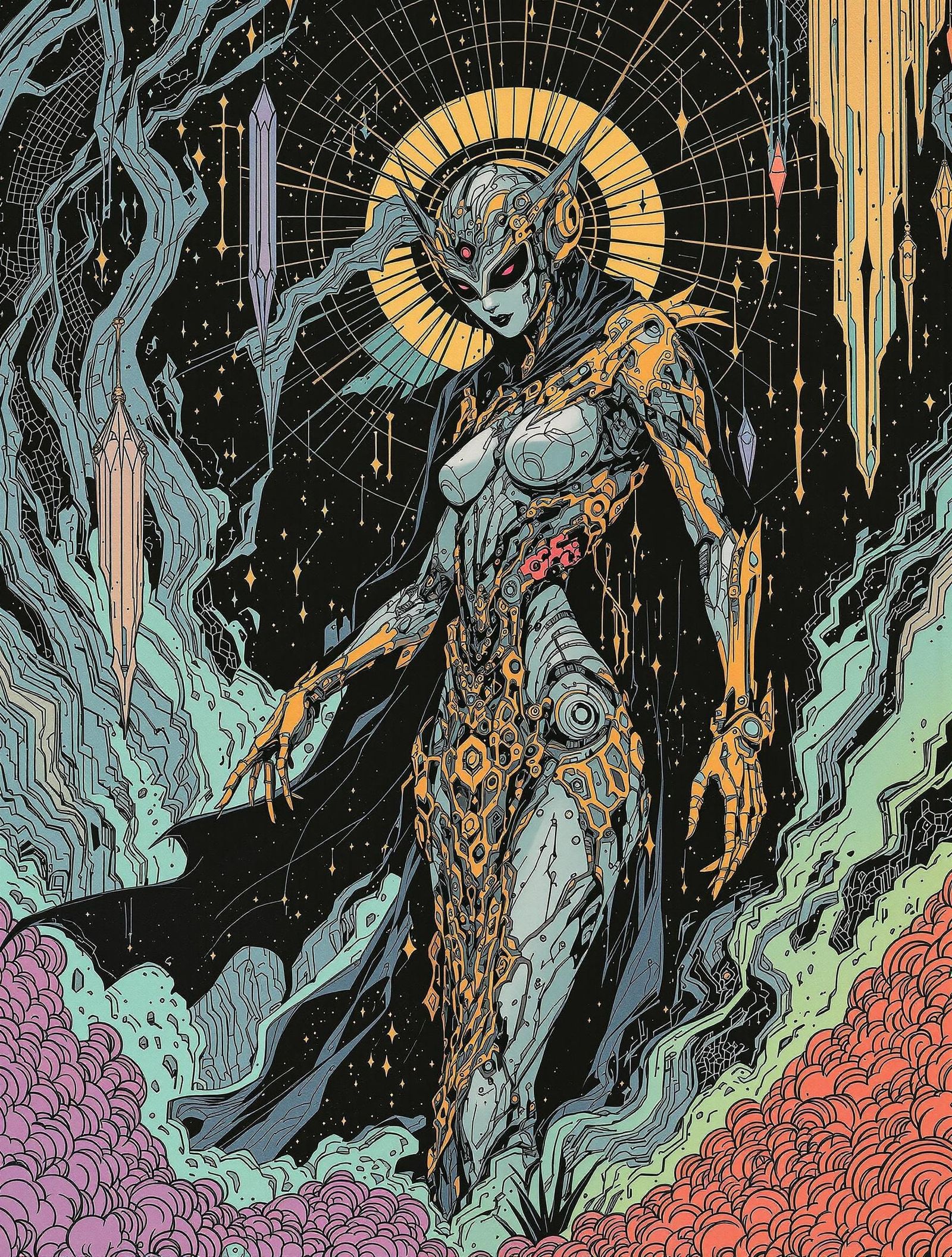 Cyberpunk Stealth Agent in Dreamlike Shadows