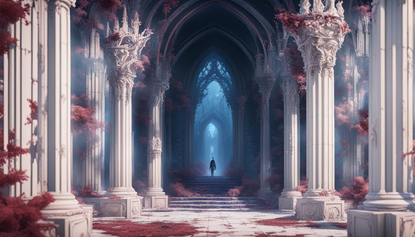 Detailed Matte Painting of Hidden Pain and Sadness