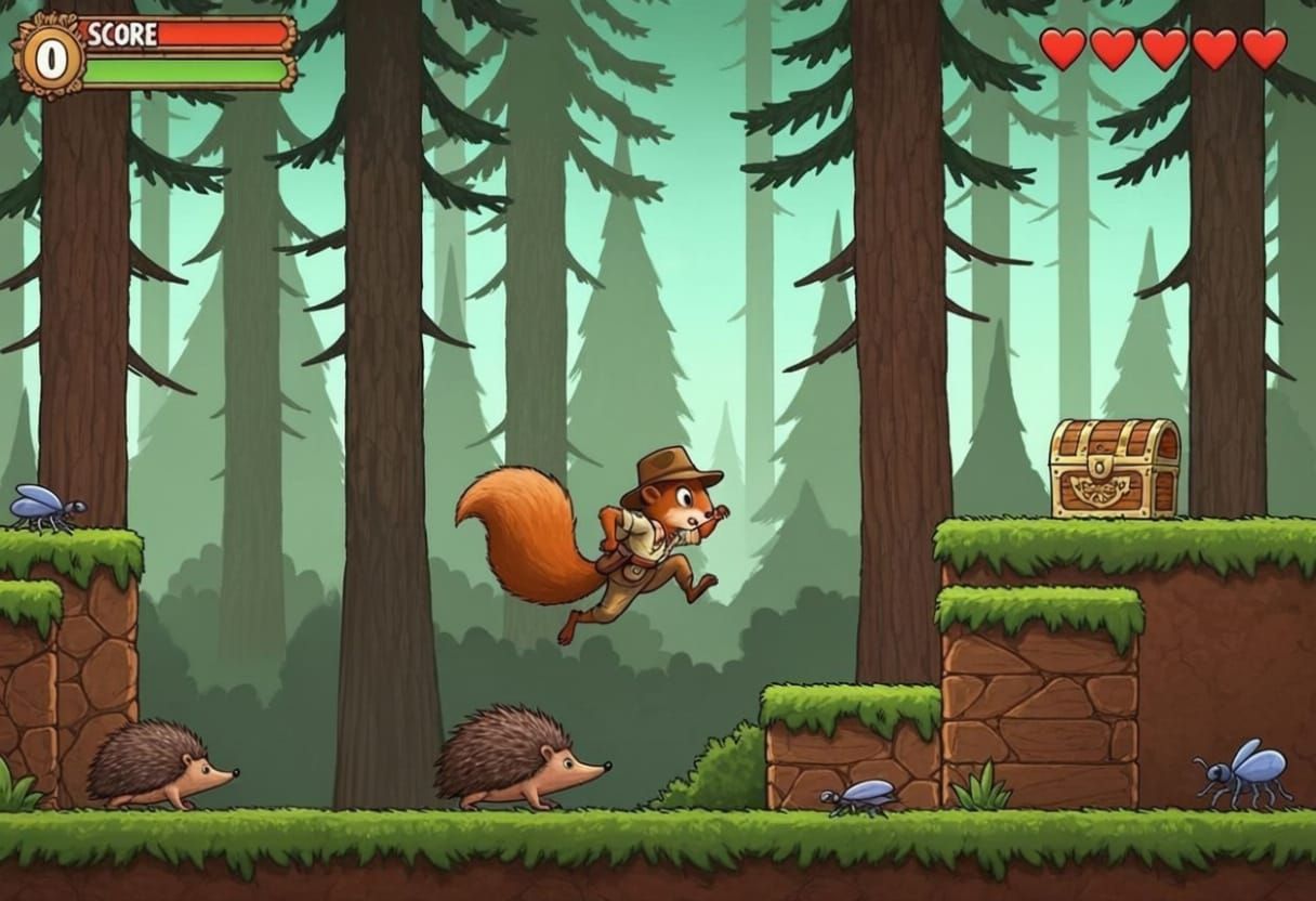 Squirrel Adventurer's Forest Treasure Run