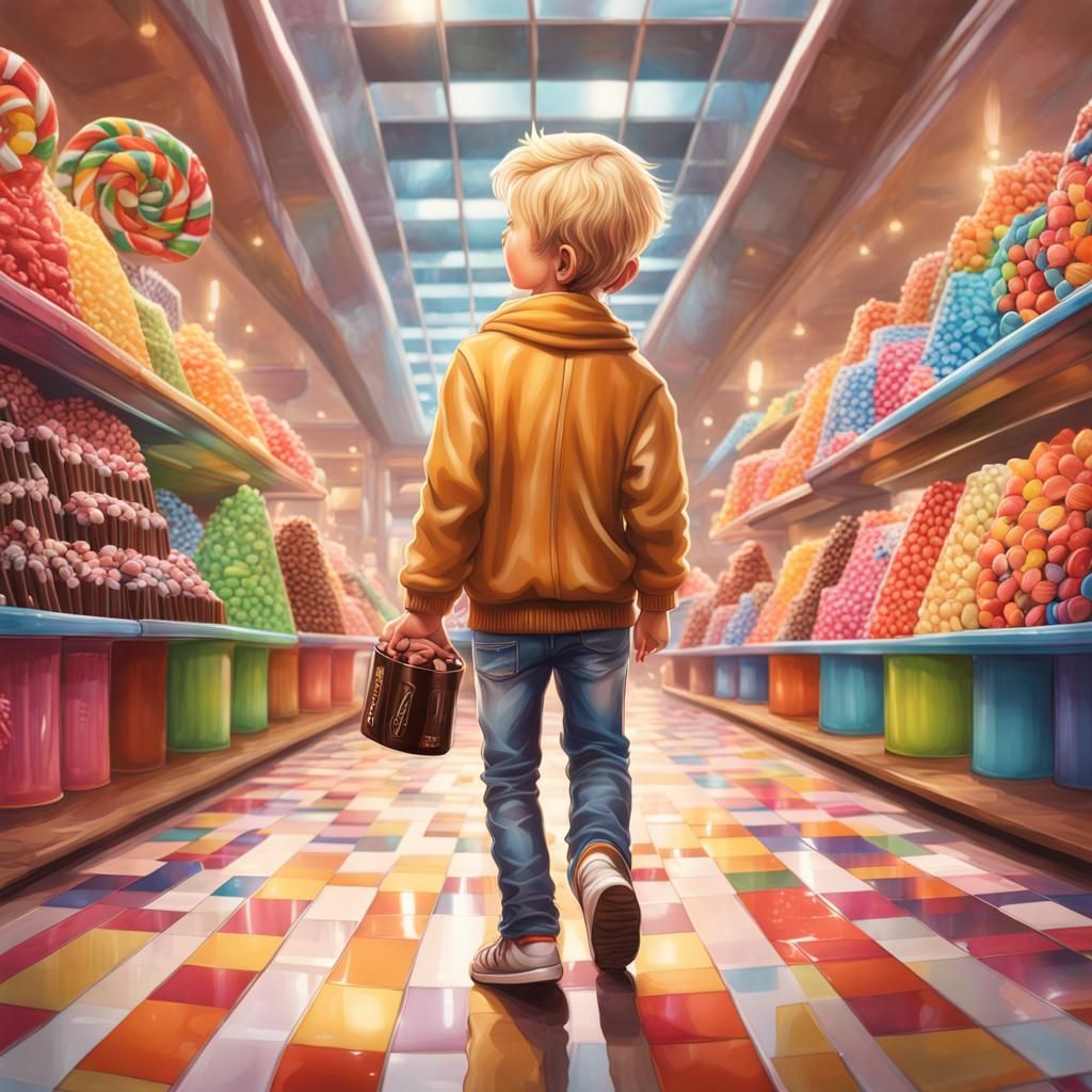 Boy in Guinness Jacket in Candy Art Style