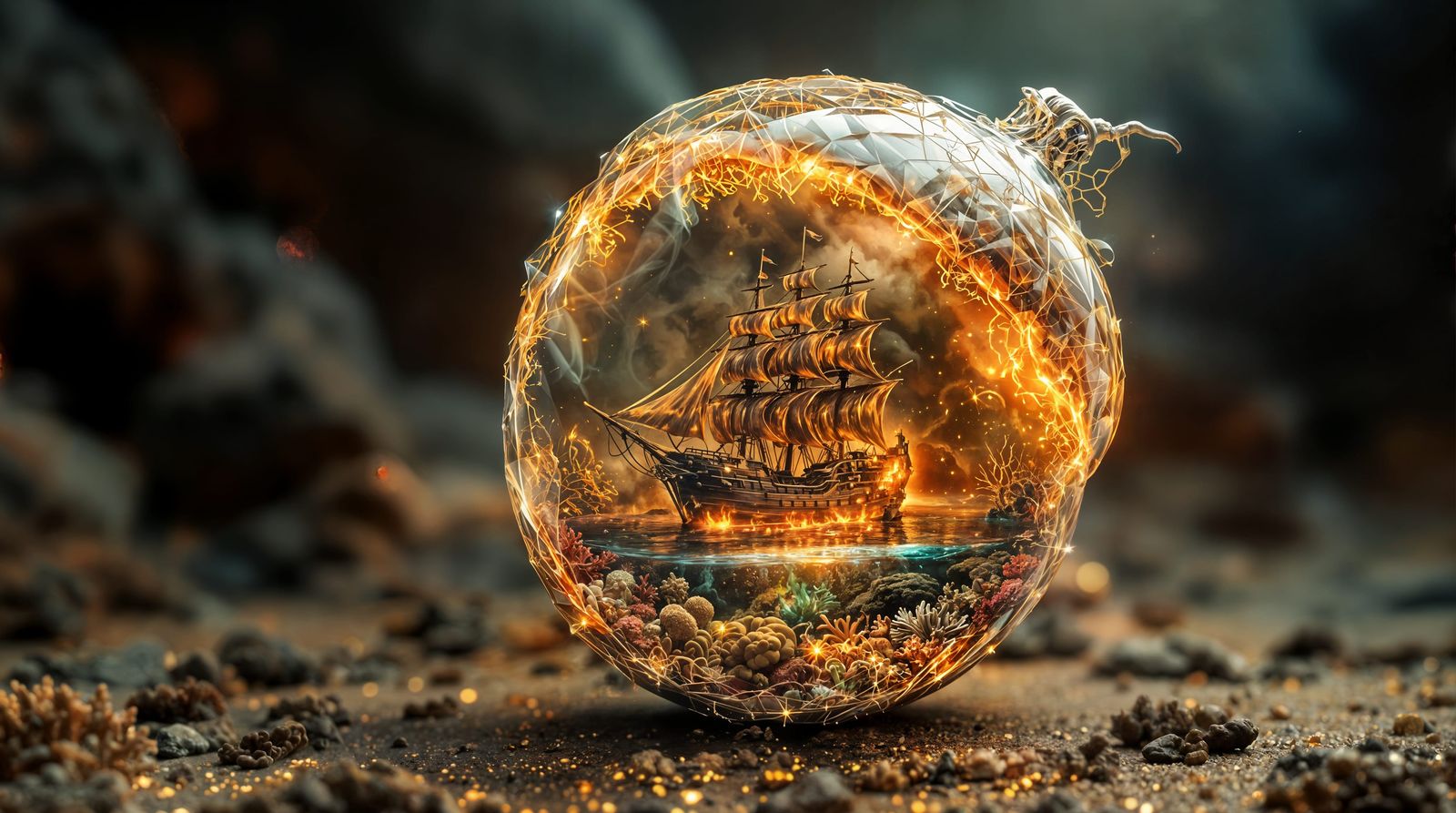 Surreal Acorn World Reveals Futuristic Underwater Scene