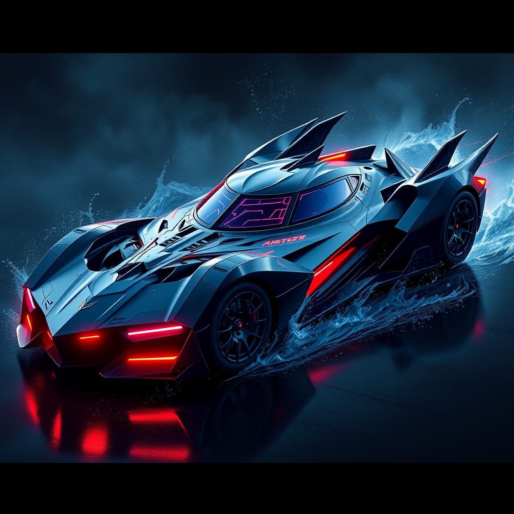 Cyberpunk Batmobile Concept Art
