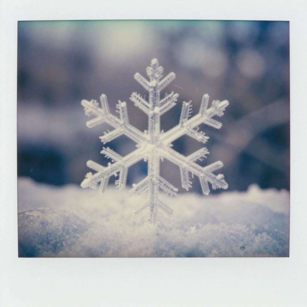 Intricate Snowflake Macro Photo in Ethereal Light