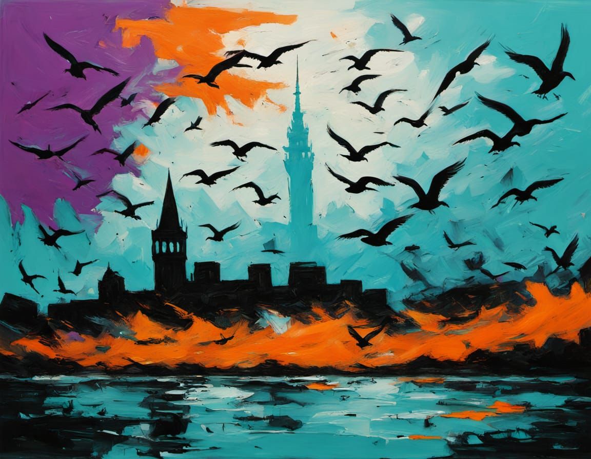 Vibrant Fauvist Explosion of Galata Tower