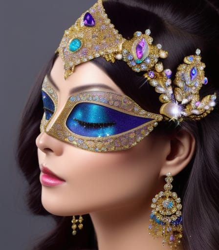 Girl with masquerade mask π