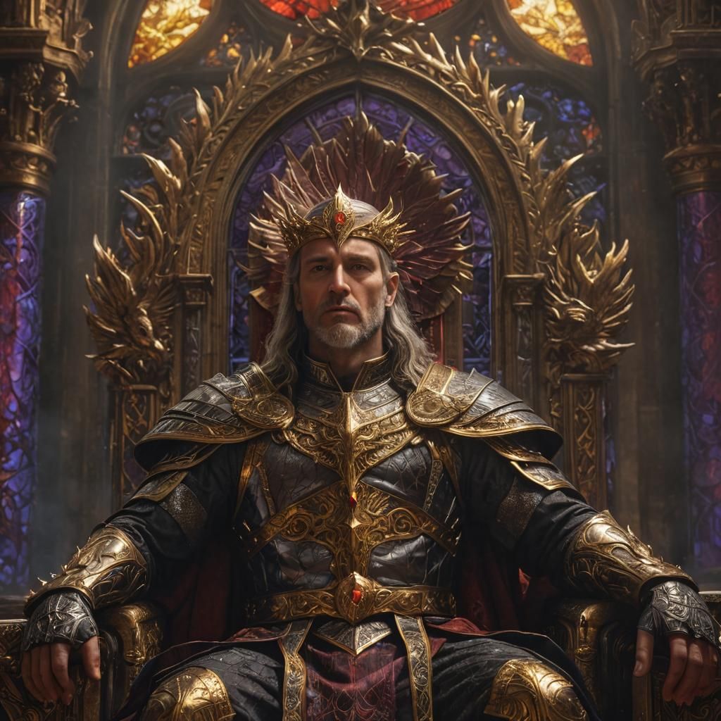 Emperor Valethor Enthroned: Dark Fantasy Concept Art