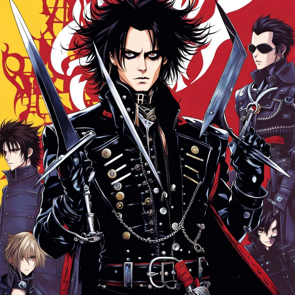 Johnny Depp as Edward Scissorhands in Anime Style