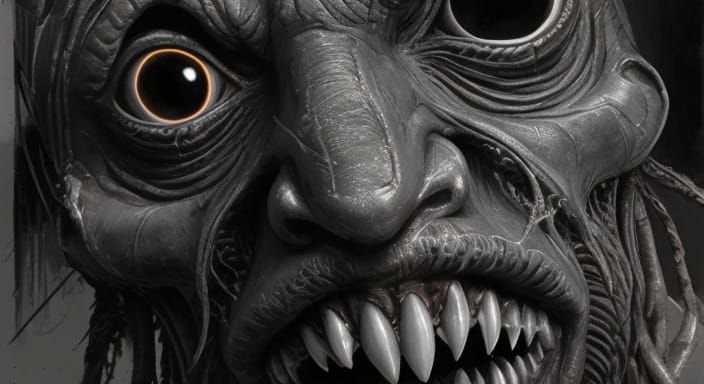 Eerie, High Contrast Surreal Horror Photography