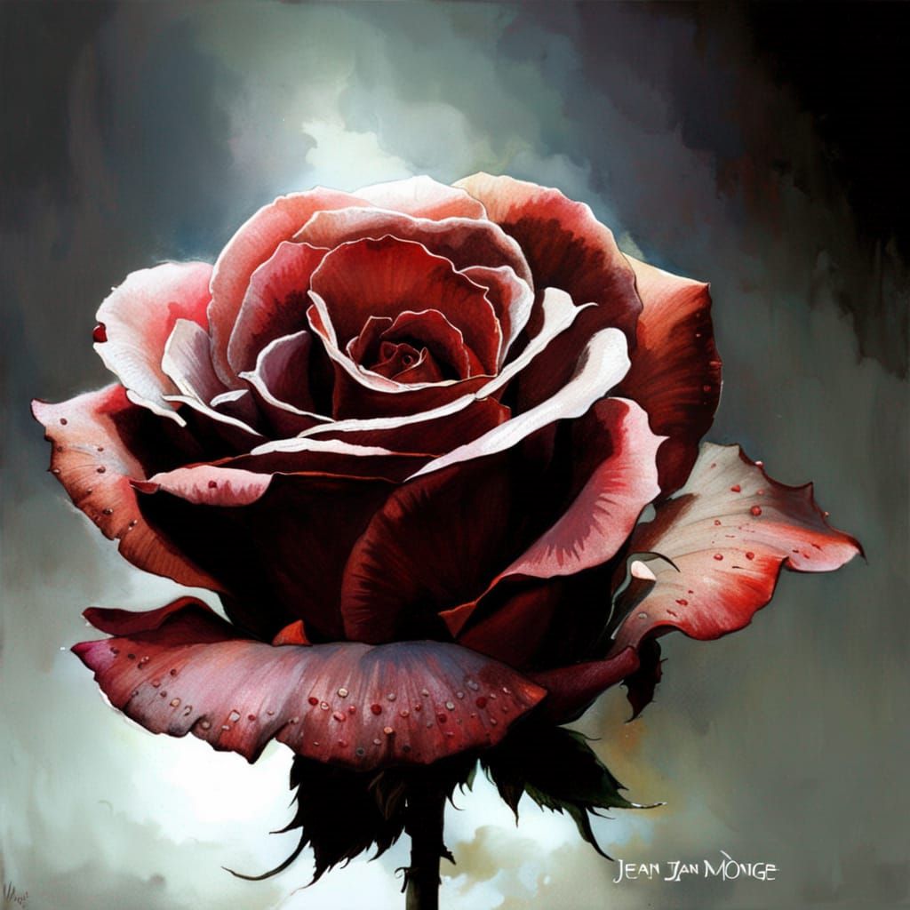 Detailed Rusty Roses in a Fantasy Style