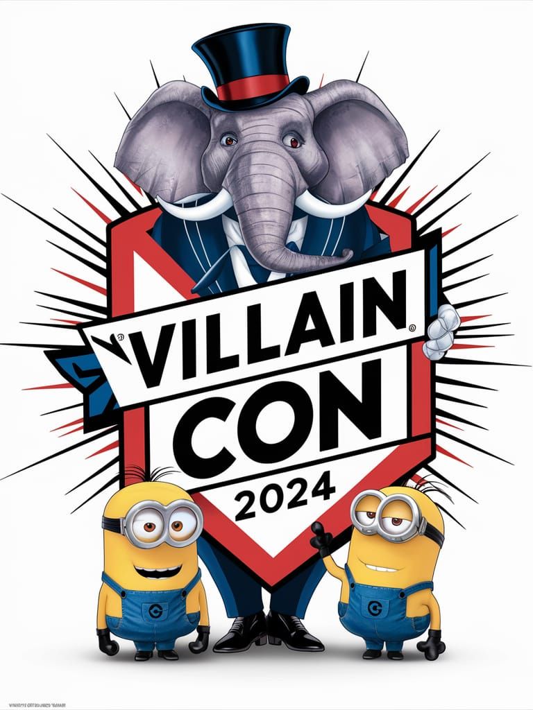 Villain Con 2024: Elephant and Minions Movie Poster