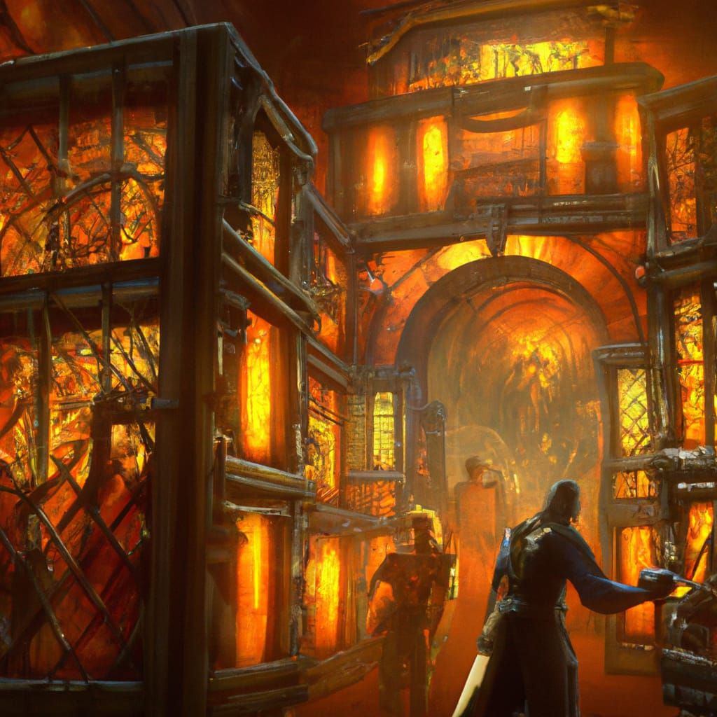 Prisoners Behind Bars in Dynamic Lighting