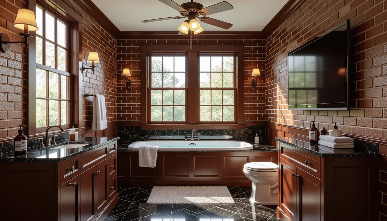 Vibrant Victorian Bathroom with Antique Charm