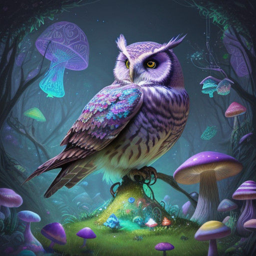 Whimsical Celtic Harp Scene in Candy Art Style