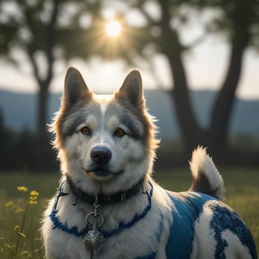 Majestic Owczarek Podhalański in Meadow: Rachael Hale Style
