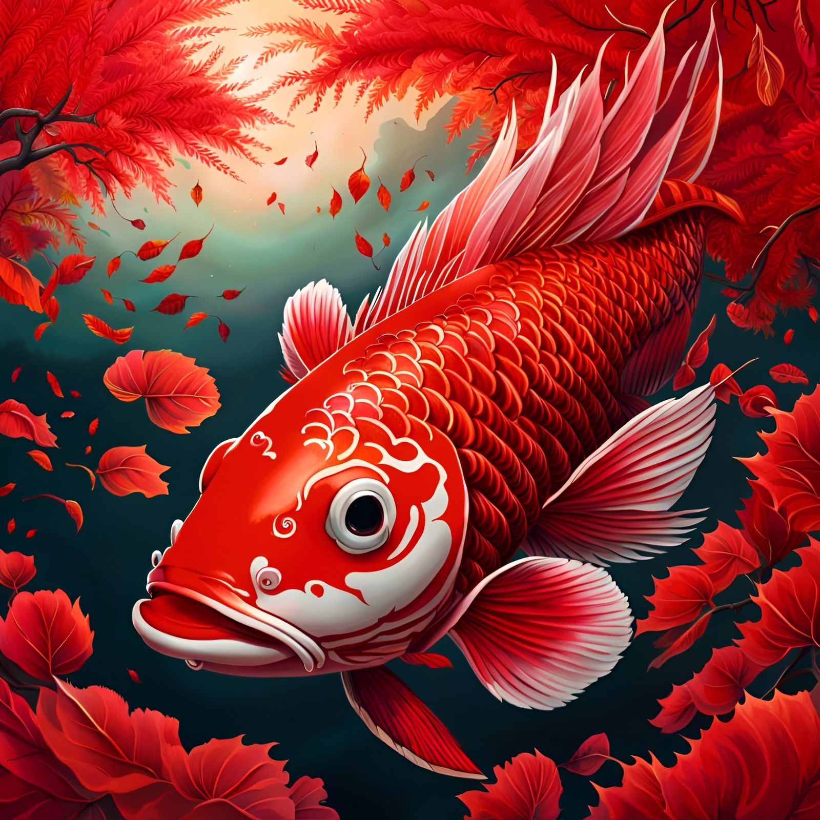 The Fall of the Red Koi Fish