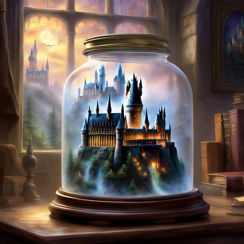 Hogwarts Castle in a Jar, Ethereal Fantasy