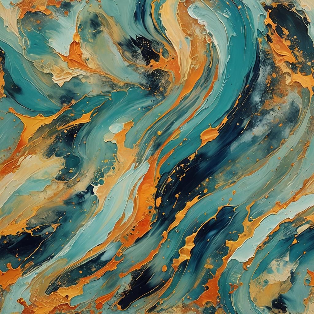 Abstract Art: Soundless Cry in Complementary Colors