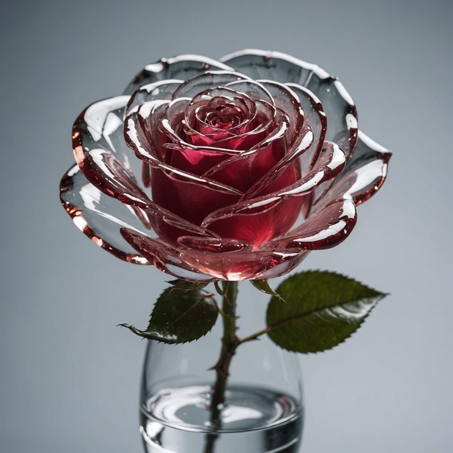 Glass and Water Rose: A Fragile Beauty