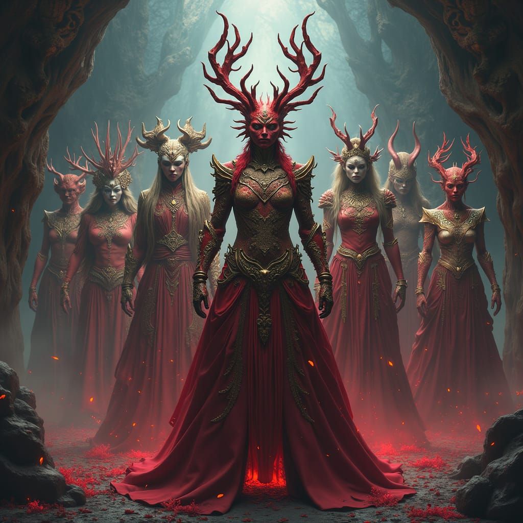 Surreal Seven Deadly Sins Characters in Mystical Realms