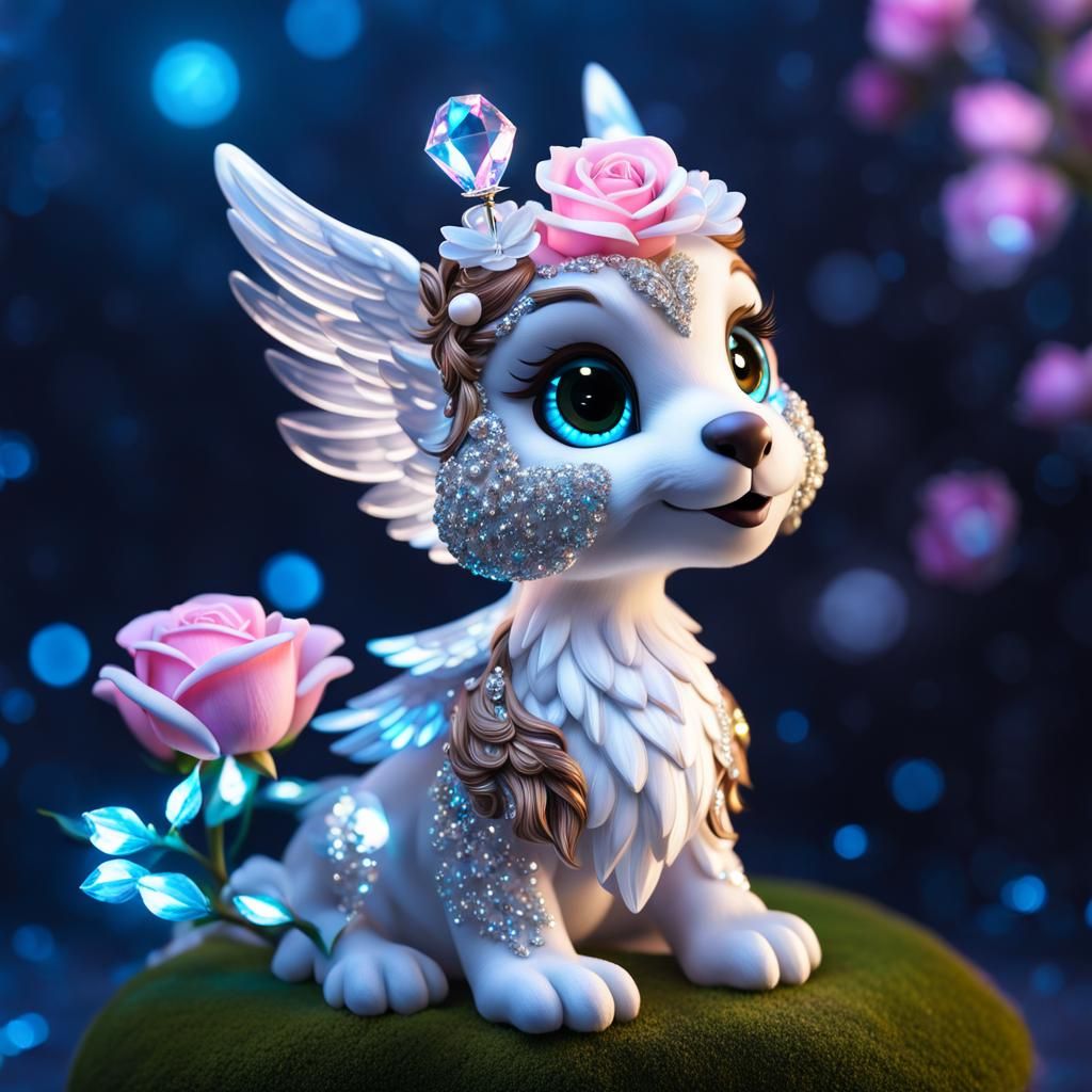 Adorable Angel Bobblehead with Crystal Staff