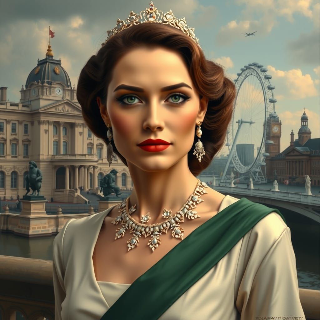 Elegant Royal Portrait in Classical Realism Style