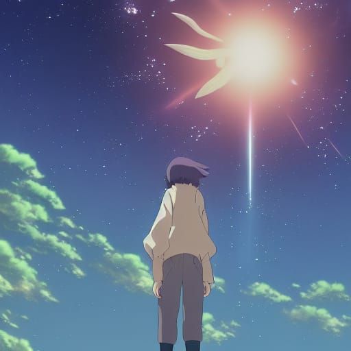 Celestial Creature in Anime Style Key Visual