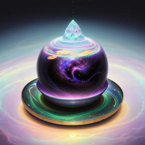 Astral Being Floating in Space: Visionary Art