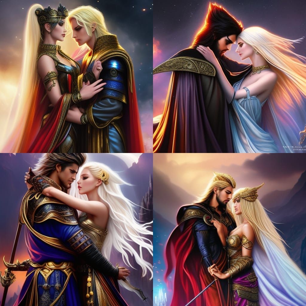 Fantasy Gods in Love: Digital Illustration