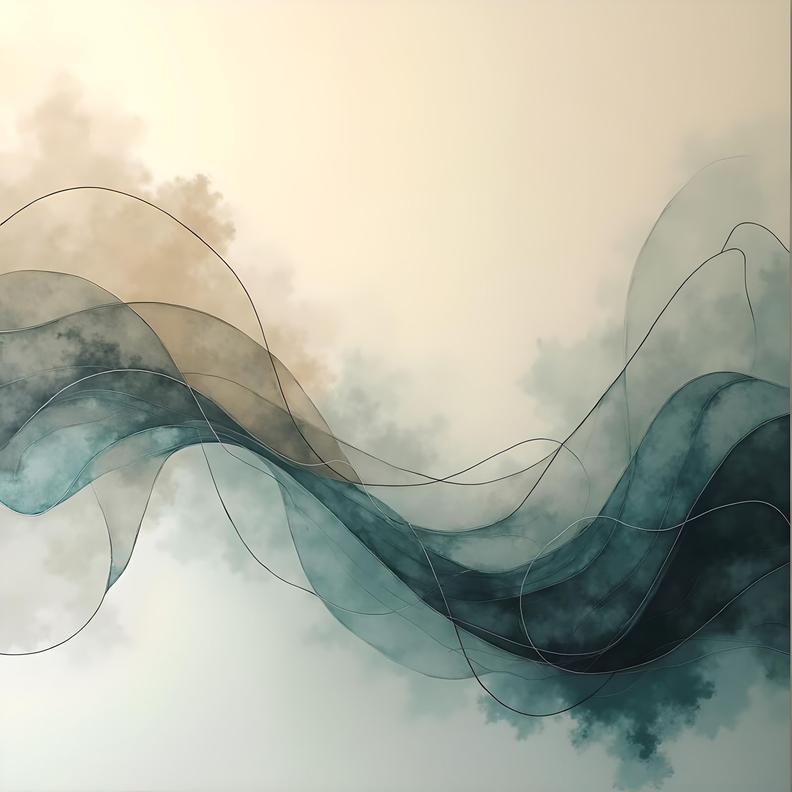 Abstract Wall Art in Neutral Tones for Home or Office
