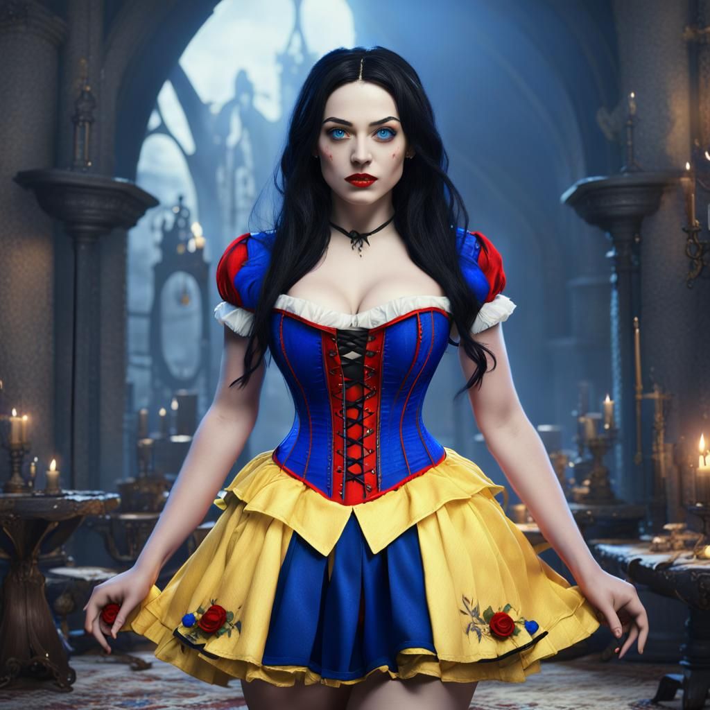 Gothic Snow White in Twisted Fairytale Art