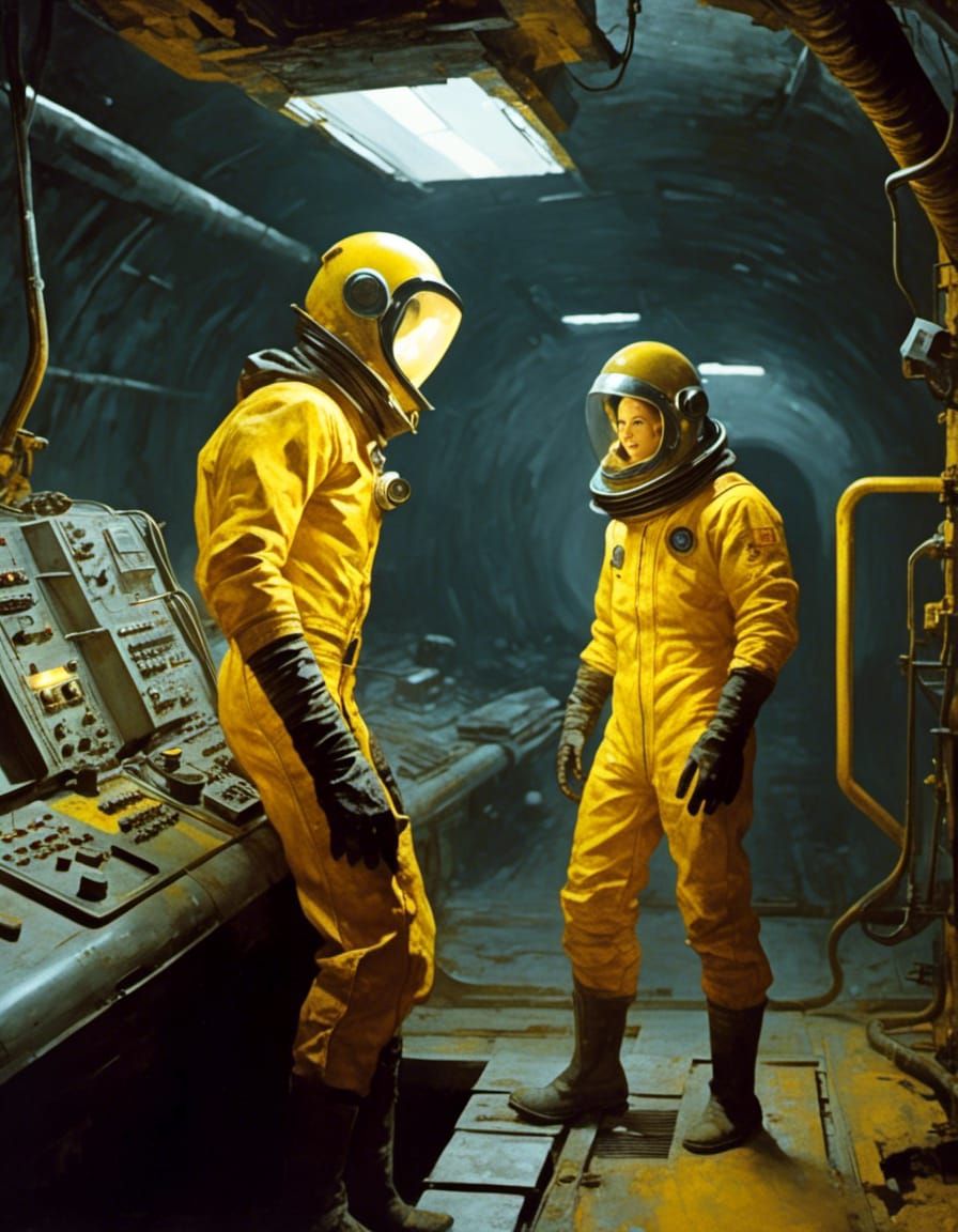 Vault Dwellers Show Relief in Futuristic Bunker